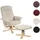 Mendler Relaxsessel M56 Kunstleder 80 x 100 x 80 cm Creme mit Hocker