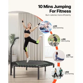 Vevor Fitness-Trampolin 138,5 cm Grün/Schwarz