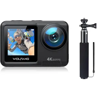 WOLFANG Action Cam GA420 4K60FPS & Selfie Stick Set