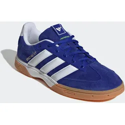 Hallenschuh ADIDAS PERFORMANCE "SPEZIALIST INDOOR", Gr. 42, bunt (lucid blau, cloud weiß, lucid lemon), Textil, Leder, sportlich, Schuhe