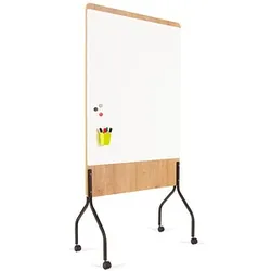 rocada mobiles Whiteboard Natural 100,0 x 120,0 cm weiß lackierter Stahl