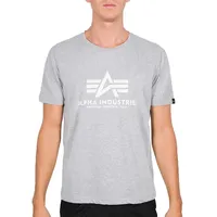Alpha Industries Herren Basic T-shirt, Grey Heather/White 230, S