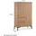 Homestyle4u Highboard 81 x 139 x 40 cm Eiche Braun / Schwarz