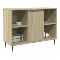 VidaXL Badschrank Sonoma-Eiche 80x33x60 cm Holzwerkstoff