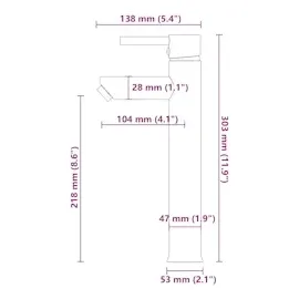 vidaXL Waschbecken mit Wasserhahn und Ablaufgarnitur aus gehärtetem