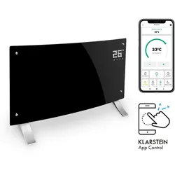 Klarstein Bornholm Curved Smart Konvektionsheizgerät 2000 W App-Steuerung Timer Schwarz