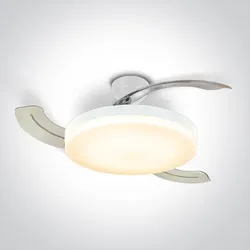 LED-Deckenventilator Plafo mit transparente Ventilatorblätter - Weiß