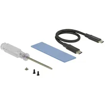 DeLock Externes Gehäuse M.2 NVMe PCIe SSD USB 10 Gbps (USB 3.1) USB Type-CTM Bu. (Externes Laufwerksgehäuse)