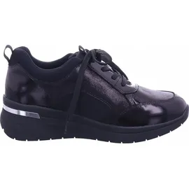 CAPRICE Damen Sneaker mit Reißverschluss Bequem, Schwarz 36 EU