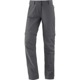 Schöffel Damen Ascona Zip Off leichte und komfortable Damen Hose mit optimaler Passform, flexible Outdoor Hose für Frauen, asphalt, 80
