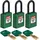 Brady SafeKey Nylon Lockout-Vorhängeschloss Mit Nylon Bügel 38.00 mm Grün KA - Gleichschließende Schlösser 3 Stück