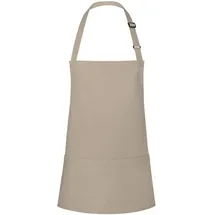 KARLOWSKY Kochschürze, Kurze Latzschürze Basic mit Schnalle und Tasche (One Size)