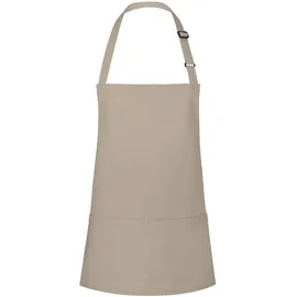 KARLOWSKY Kochschürze, Kurze Latzschürze Basic mit Schnalle und Tasche (One Size)