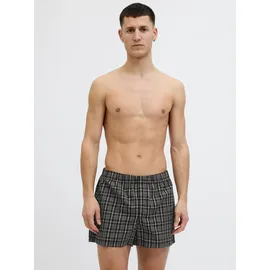 JACK & JONES Boxershorts gestreift schwarz/grau L 3er Pack