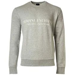 AX ARMANI EXCHANGE Herren Sweatshirt - Pullover, Logo Grau S