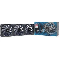 Seasonic MagFlow 3-Fan Kit, Ventilator, 12 cm, 600 RPM, 2000 RPM, 63,33 cfm, Sch