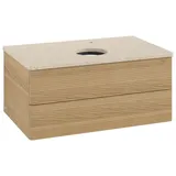 Villeroy & Boch Waschbeckenunterschrank Antao 80 x 36 x 50 cm Honey Oak / Botticino