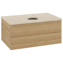 Villeroy & Boch Waschbeckenunterschrank Antao 80 x 36 x 50 cm Honey Oak / Botticino