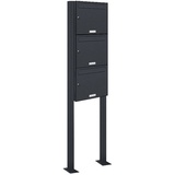 AL Briefkastensysteme Briefkasten »Premium«, (BxH): 46.5 x 170cm, Anzahl Schlitze: 3 Fach Briefkastenanlage DIN A4 in Postkasten Design modern