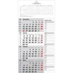 4-Monatskalender 30x53cm 2-farbig Kalendarium 2025