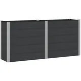 vidaXL Hochbeet 200 x 50 x 91 cm Schwarz