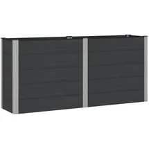 vidaXL Hochbeet 200 x 50 x 91 cm Schwarz