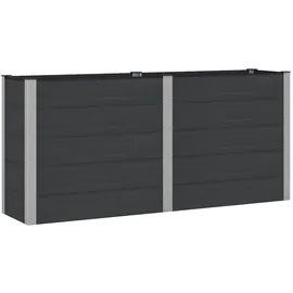 vidaXL Hochbeet 200 x 50 x 91 cm Schwarz