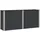 vidaXL Hochbeet 200 x 50 x 91 cm Schwarz