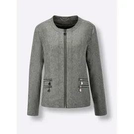 Creation L Premium creation L Leinen-Blazer in khaki-weiß-meliert | Gr.: 48