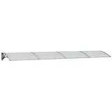 vidaXL Türvordach Grau und Transparent 350x75 cm Polycarbonat