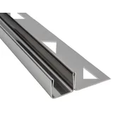 Glaszentrum Hagen 2440x12.5x11 mm u Edelstahl Wandprofil - Bodenprofil - Fliesenprofil - Glaszentrum Hagen