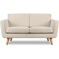 Schlafsofa mit Armlehnen 'tagio', Creme, Stoff, Scandinavian, 153x80x84 cm - Konsimo