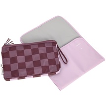 Lässig Baby Windeltasche mit Wickelunterlage für unterwegs/Casual Changing Organizer deep red/lavender