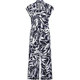 Betty Barclay Damen Jumpsuit mit Eingrifftaschen 38, Dunkelblau/Weiß - 38W