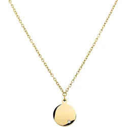 Boccia Damen Halskette 08065-03 Titan Gelbgold IP mit Anhänger Plakette Brillant