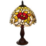 BIRENDY Stehlampe Tischlampe Tiffany Style Blume Tiff148 Motiv Lampe Dekorationslampe