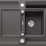 Blanco Adira 45 S rechts Einbau von Oben silgranit felsgrau Handbetätigung 780 x 500 mm