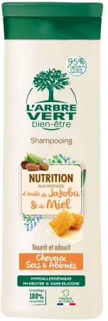 L'Arbre Vert Wellness Shampoo Nutrition Jojoba Und Honig Trockenes Geschädigtes Haar Flasche 250ml