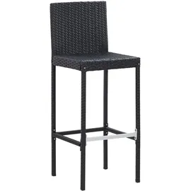 vidaXL Polyrattan Garten-Bar-Set 5-tlg. schwarz