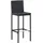 vidaXL Polyrattan Garten-Bar-Set 5-tlg. schwarz