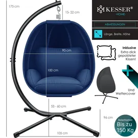 Kesser Luxe Hängesessel Blau