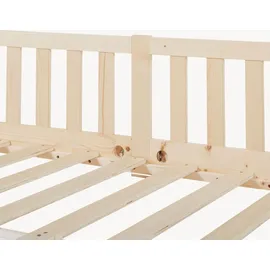 [en.casa] Kinderbett Tanna 120 x 200 cm Kiefer massiv natur beige