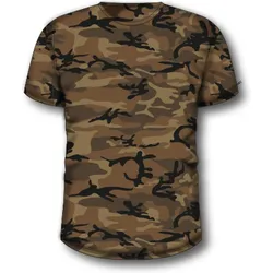 Jagd-T-Shirt 100 Camouflage grün S