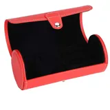 Cyrank Uhrenbox, Uhrenrolle Reiseetui mit Ring Organizer Uhrenbox Organizer für Damen Herren Uhrenhalter(Rot)