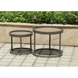 Garden Pleasure SILEA Beistelltische-Set Kunststoff anthrazit
