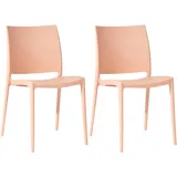 CLP Meton Gartenstuhl 42 x 42 x 81 cm pfirsich 2 St.