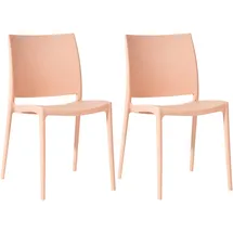 CLP Meton Gartenstuhl 42 x 42 x 81 cm pfirsich 2 St.