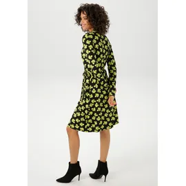 Aniston CASUAL Wickelkleid Geblümt Grün/Schwarz/Yellow 36