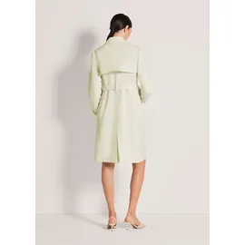Madeleine Trenchcoat MADELEINE "Trenchcoat Eleganter Zweireiher mit breitem Reverskragen", Damen, Gr. 36, weiß (wollweiß), Obermaterial: 50% Polyester PES. 50% Wolle WO., Modern, gerade, Mäntel, Ärmelriegel