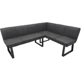 Hti-Living Eckbank 192 x 152 cm Schwarz Vemal kurzer Schenkel rechts